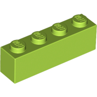 Lego kostka (kostička) 1x4, limetková (4122449, 4234716)